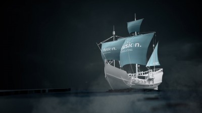 MAVEO 3D Visualisierung des Schiffts Flying Fusion für den Jubiläumsfilm von Fusion Consulting
