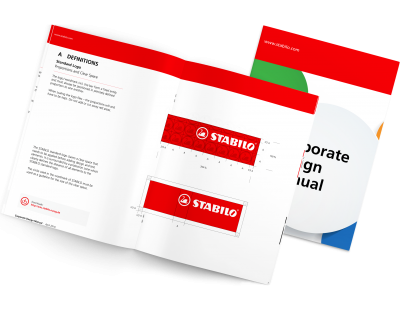 MAVEO Corporate Design Manual von STABILO als Vorlage des Logo-Tutorials