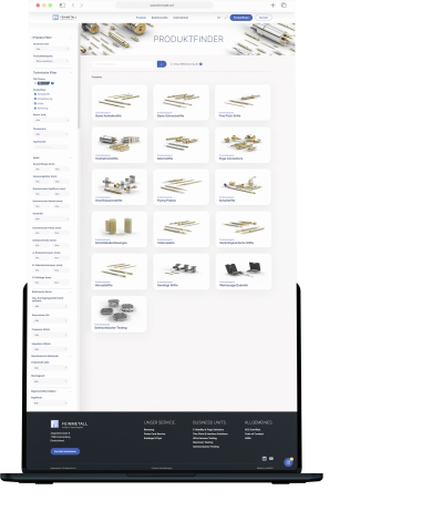 FEINMETALL Produktfinder Website