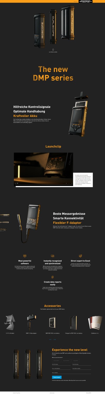 Fischer DMP Landingpage